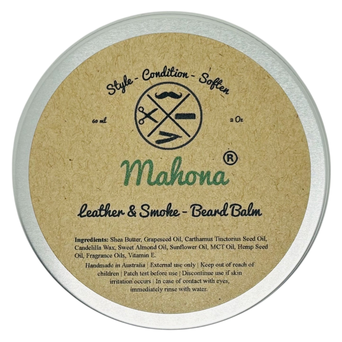 Mahona Leather & Smoke Beard Balm 60ml
